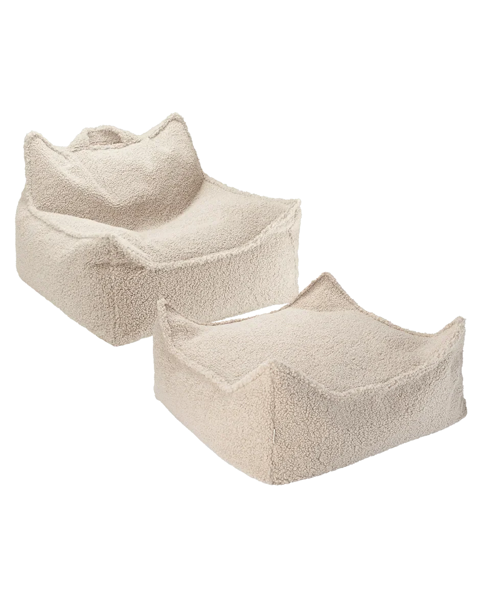 Cami Beanbag Chair and Ottoman Set