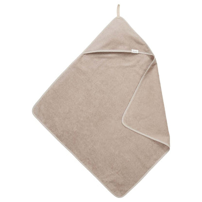 Toalla bebé color bellota con capucha — Algodón orgánico premium
