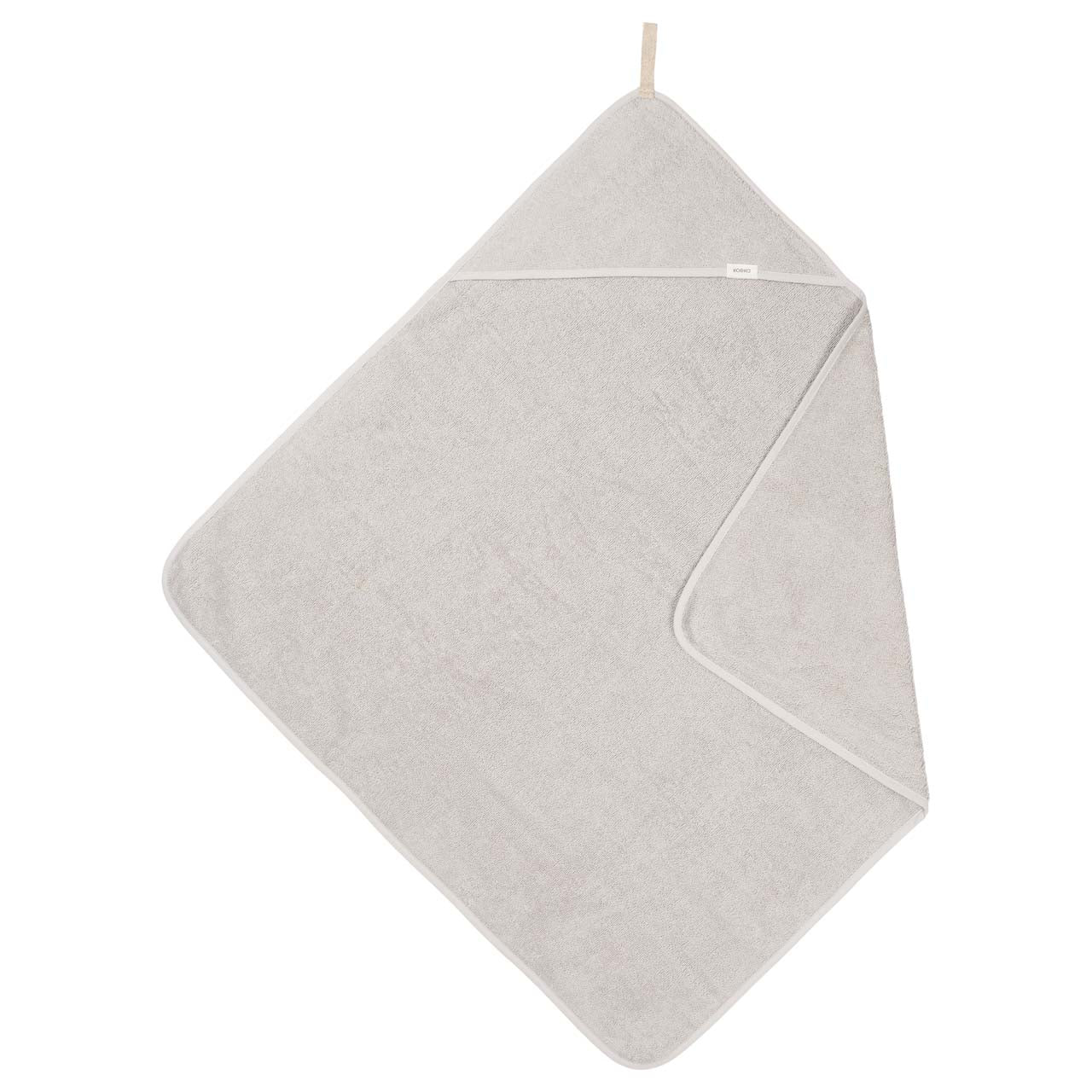 Toalla bebé con capucha color piedra — Algodón orgánico Tenue Baby