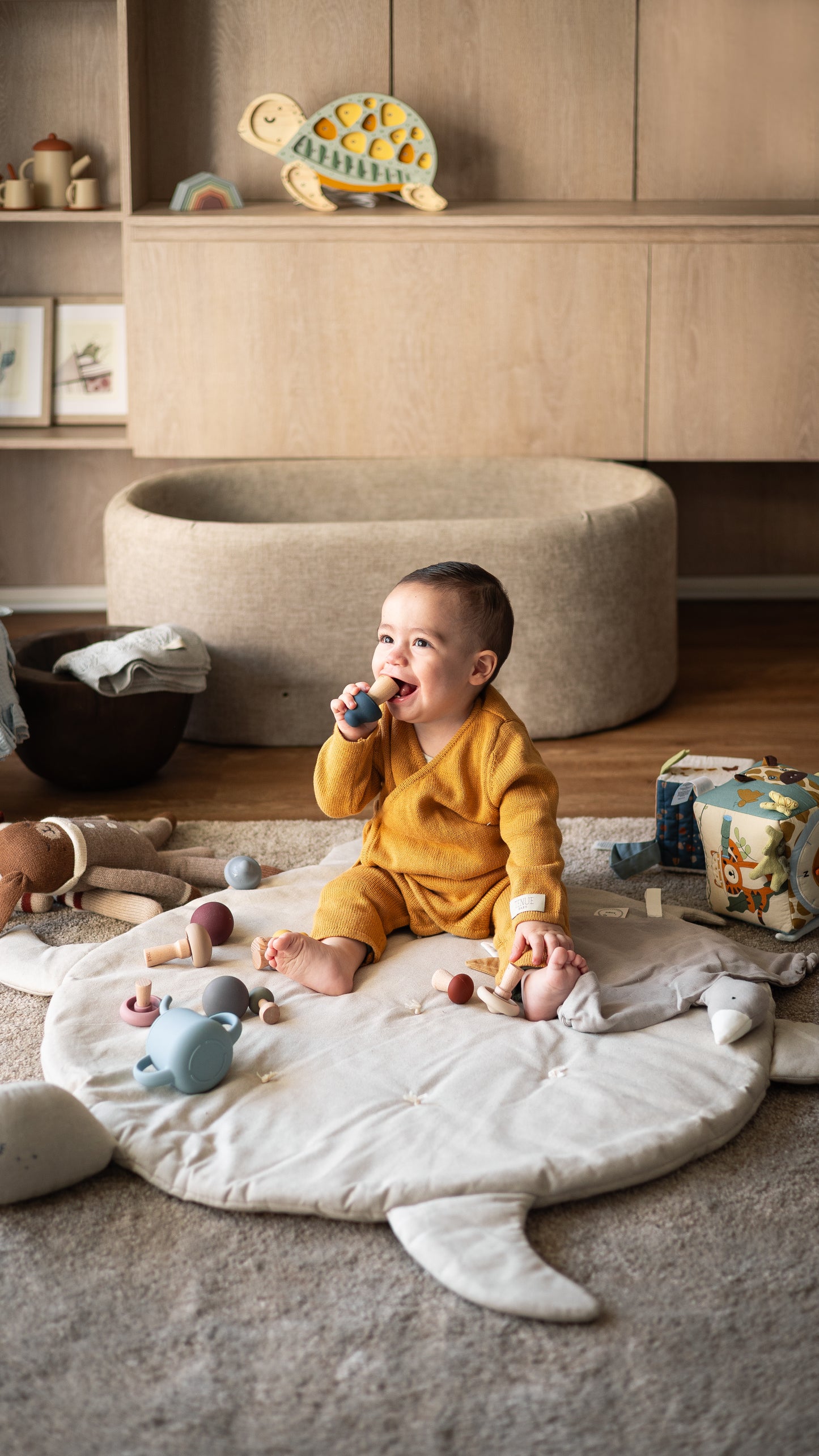 Tortu Mat: Playmat de lino para bebés