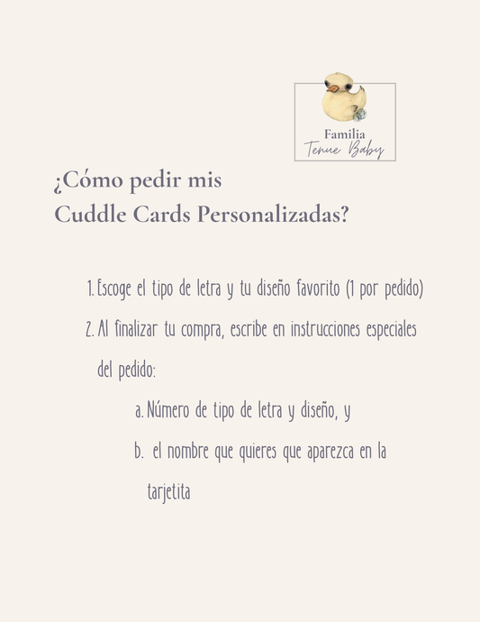 Cuddle Card 3D - Personalizable