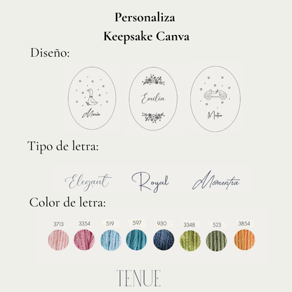 Little Keepsake Canva Bordado Personalizado