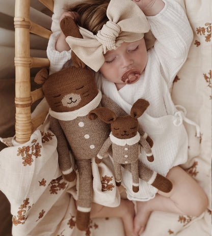 Conejito de lana de alpaca color oat - Peluche bebé Tenue Baby