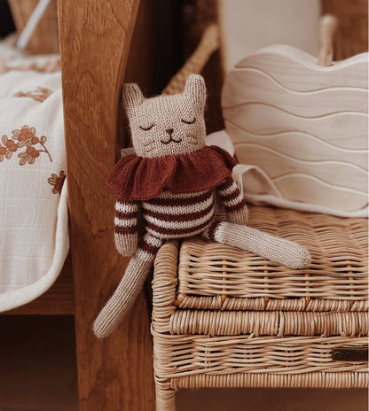 Conejito de alpaca con romper rayado - Juguete bebé